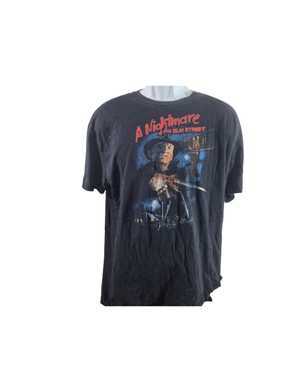 A Nightmare On Elm Street Freddy Krueger Graphic T-Shirt Black 2XL Horror Movie